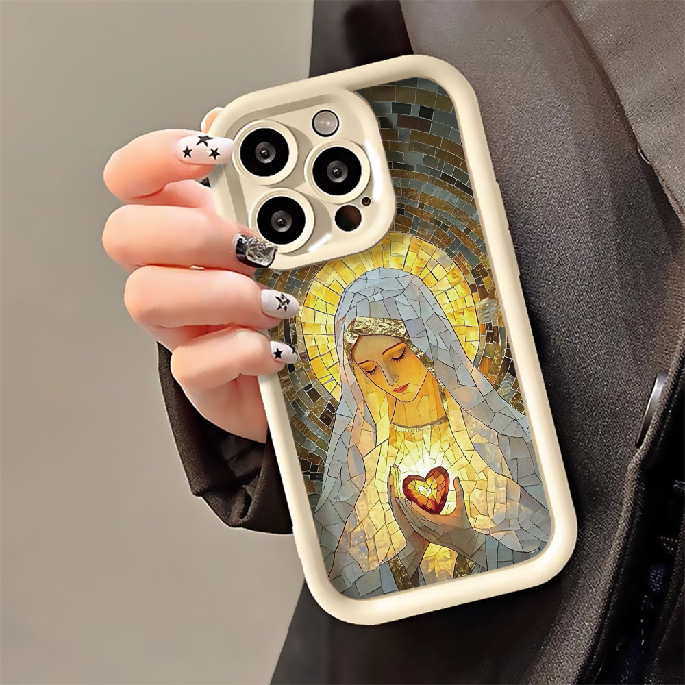 Apple Iphone 15 - Retro Kirchen-Buntglas-Handyhülle für iPhone 18 17
