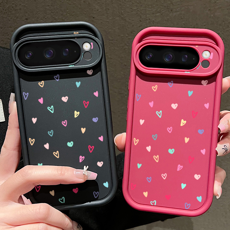 Bunte kleine Herzen weiche Hül – Google Pixel 9 Pro Bewertung und Preis